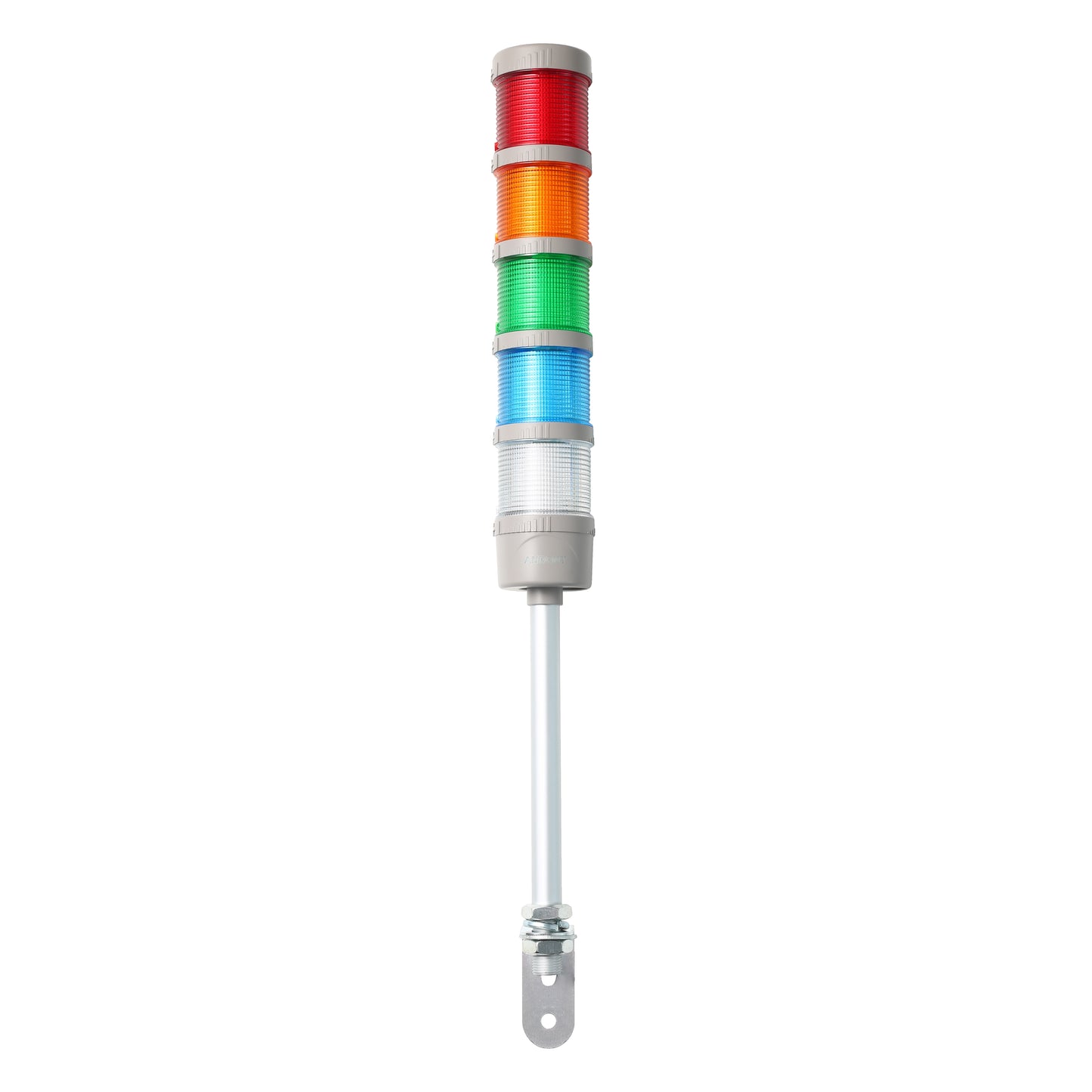 ANDONT 5-Stack LED Andon Tower Signal Light with Buzzer, Red/Yellow/Green/Blue, On/Off/Flash, 16 ft Extension Cord, Plug-and-Play