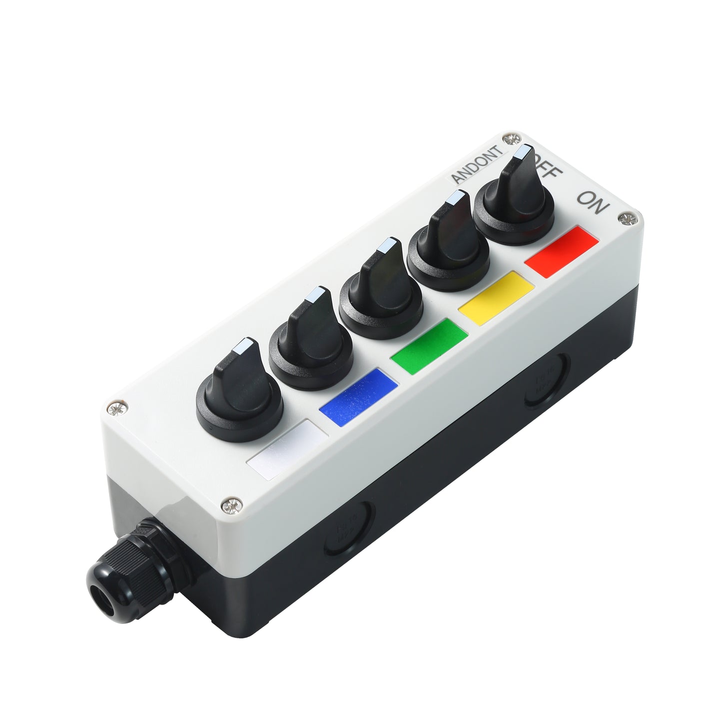 ANDONT 5-Stack LED Andon Tower Signal Light with Buzzer, Red/Yellow/Green/Blue, On/Off/Flash, 16 ft Extension Cord, Plug-and-Play