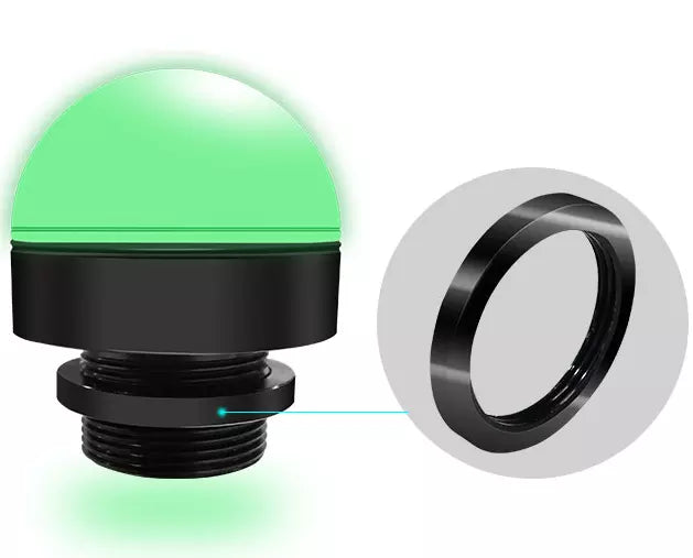 ANDONT 3 Colors Single Layer Three Stack Light, 50MM, Industrial Warning Lights, IP67(24VDC, Waterproof, Red/Yellow/Green, with Buzzer)