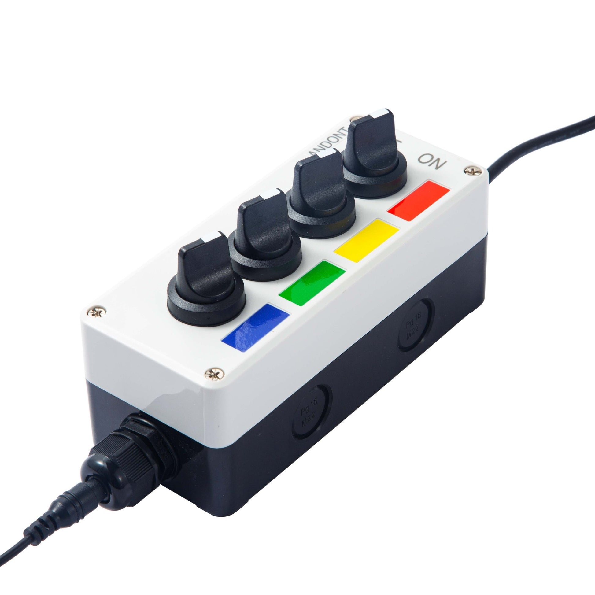 ANDONT 4 Stack Super Bright LED Andon Tower Lights, Red/Yellow/Green/Blue, Off - ON,16 ft Extension Cord, 6 ft Industrial Adapter, IP65, 2.36" Diameter 20" Length, Plug Play Ready - ANDONT