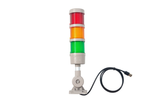 ANDONT USB Stack LED Andon Tower Lights with Buzzer, Industrial Warning Lights, IP53, Column Tower Lights(5VDC, 3 Layer, with Buzzer) - ANDONT